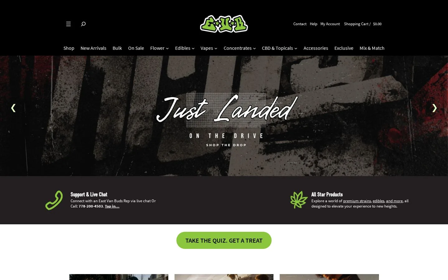 East Van Buds. Cannabis e-commerce store with same-day delivery in Vancouver.