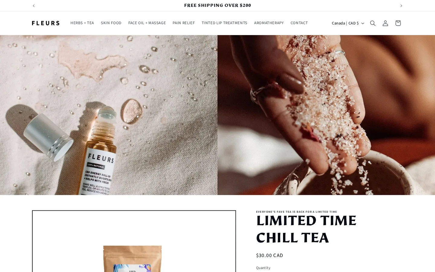 Fleurs. Search visibility for a Canadian natural skincare & wellness brand.