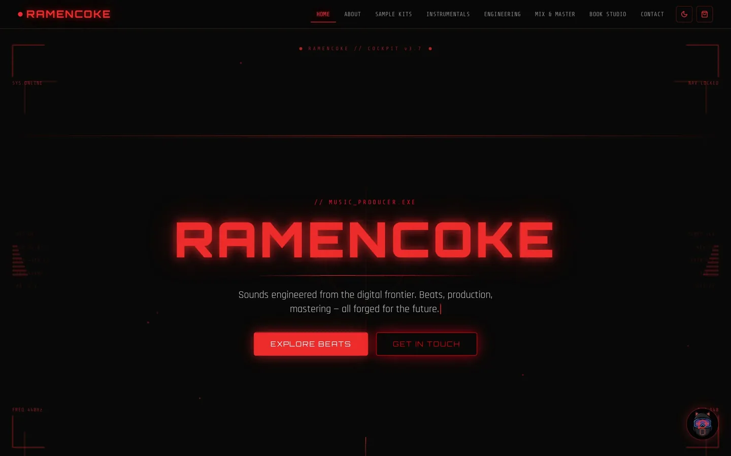 RamenCoke. Producer storefront. Sample kits, instrumentals, engineering and studio booking.